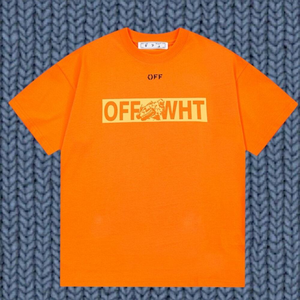 Off-white Men's Orange Short Sleeve T-Shirt